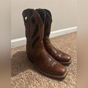 Ariat Brown and Black Cowboy Boots